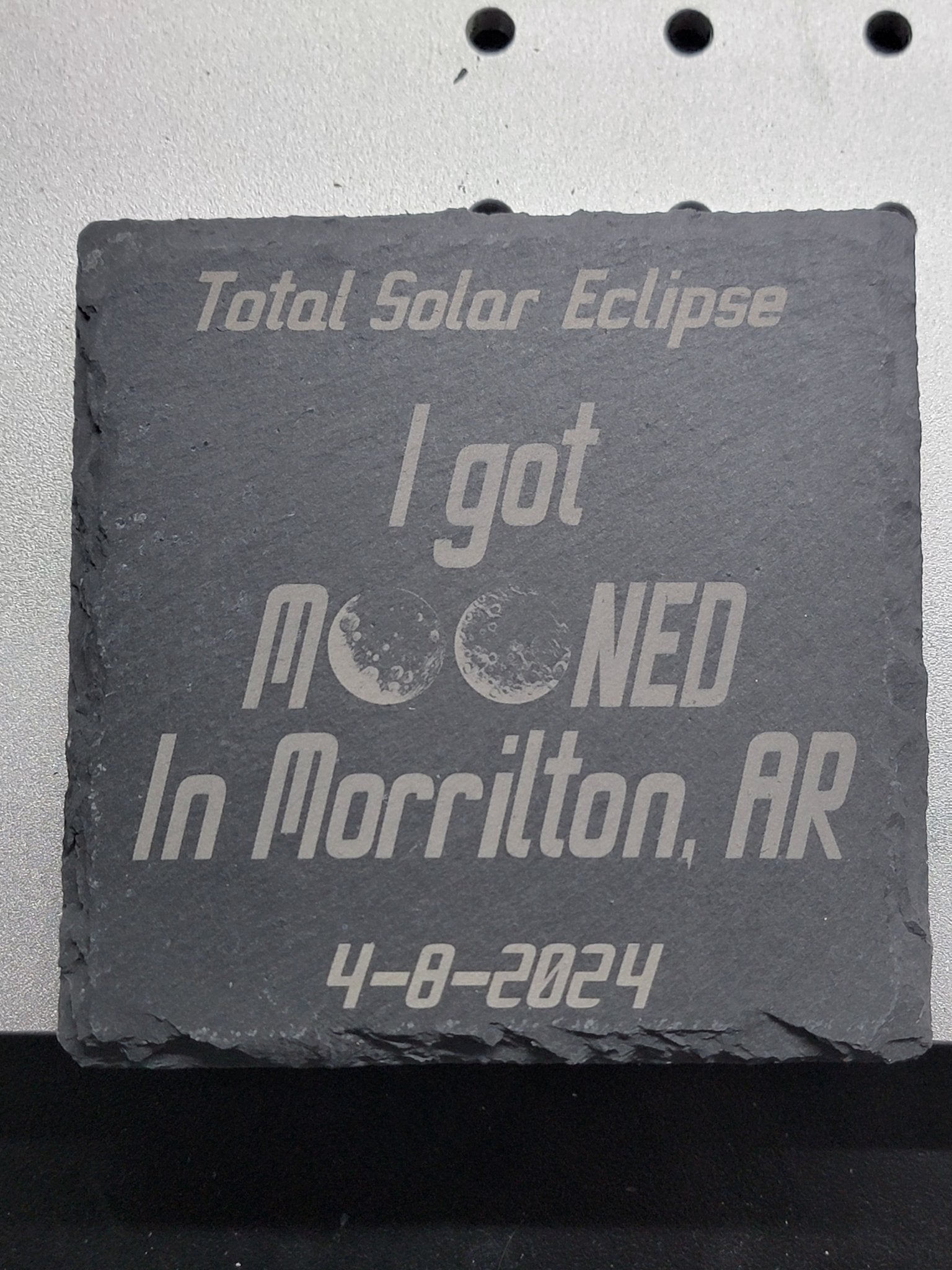 Eclipse Commemorative Natural Stone Slate Coasters- 4 Pack - River Valley Laser Works
