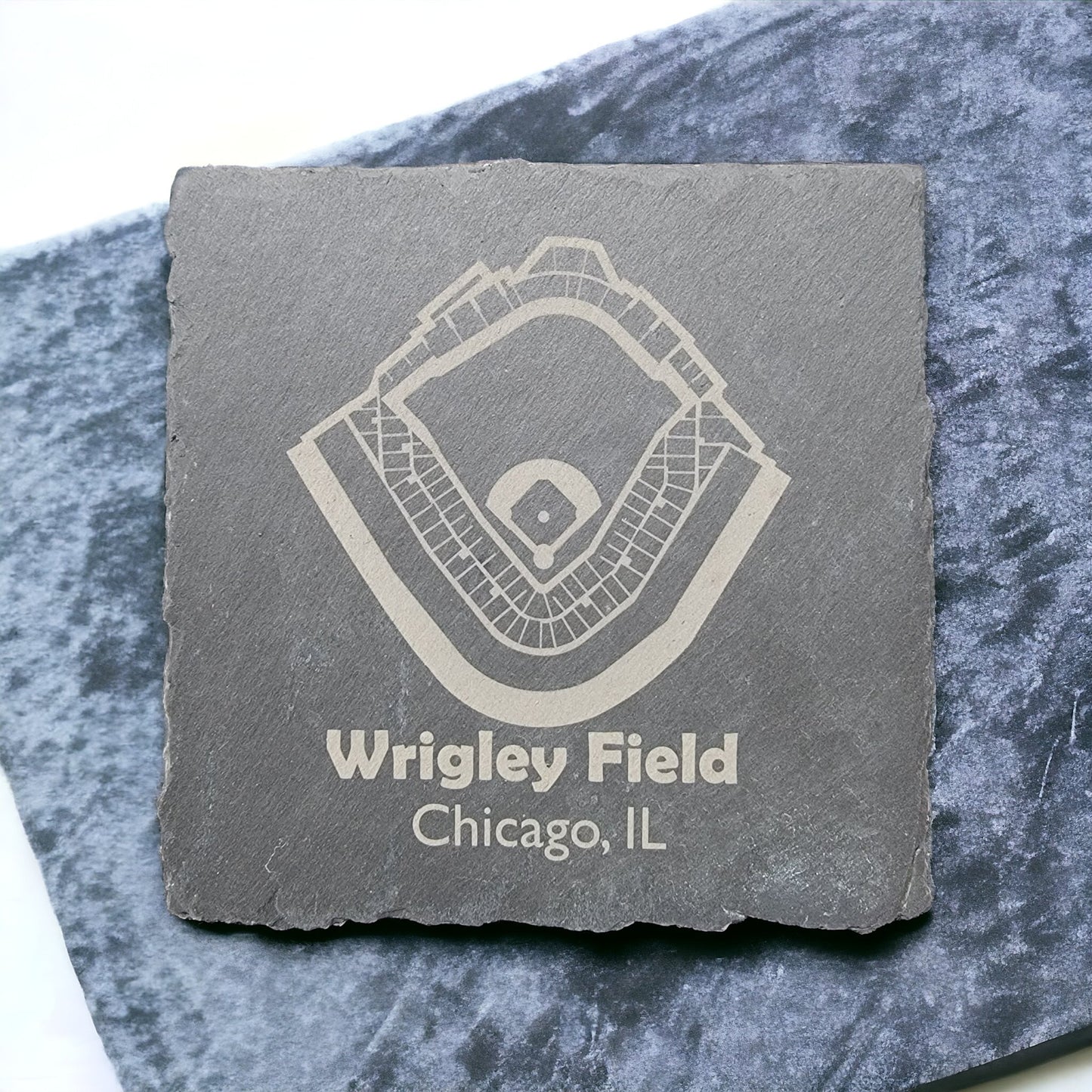 All 30 MLB Stadiums Laser Engraved on Slate Coasters