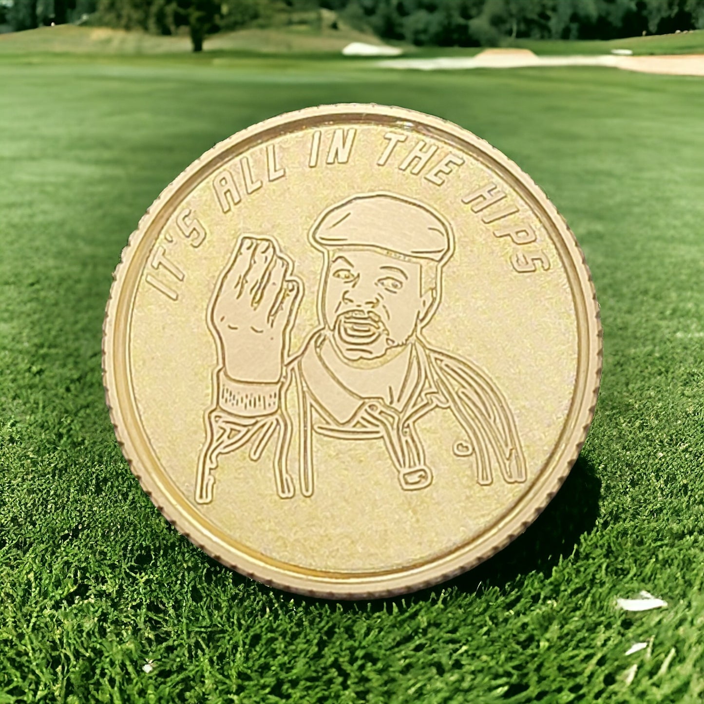"The Chubbs" Solid Brass CNC Machined Laser Engraved Golf Ball Marker