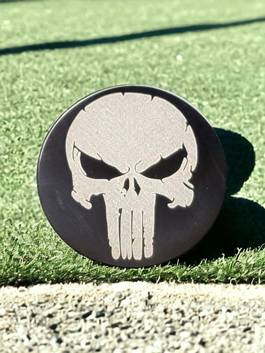 "The Punisher" Laser Engraved Stainless Steel Novelty Golf Ball Marker